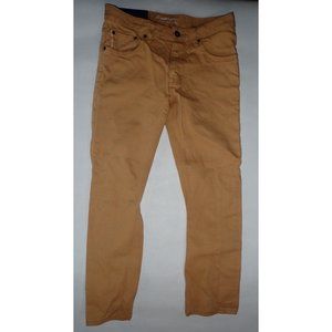 Jack Threads Slim Straight Jeans Men's 31 30 Brown Denim Pants‎ Button Fly